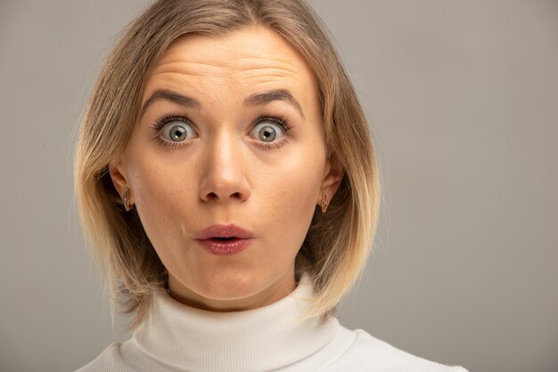 Surprised woman face