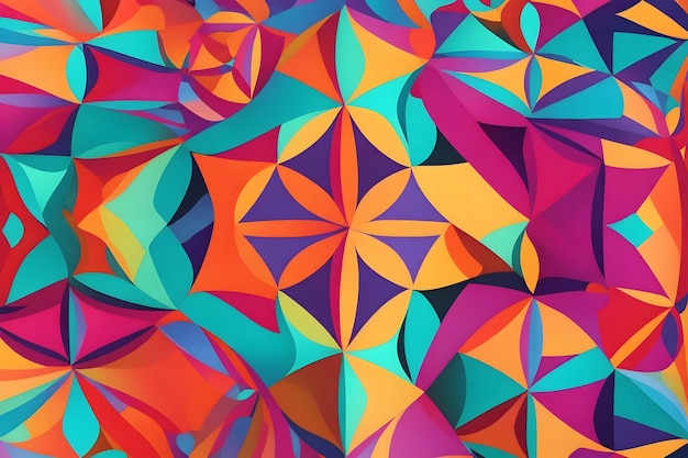 A surreal abstract background of abstract shapes and vibrant colors generated by Ai