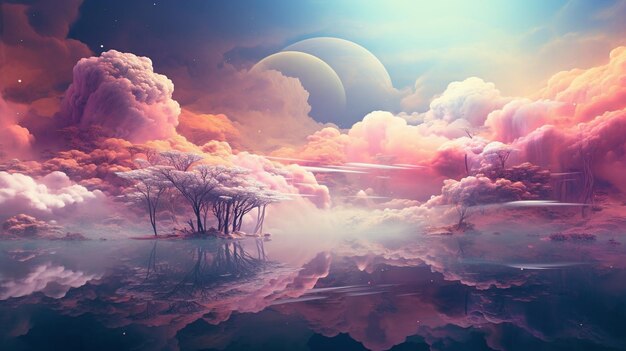 Surreal abstract landscape