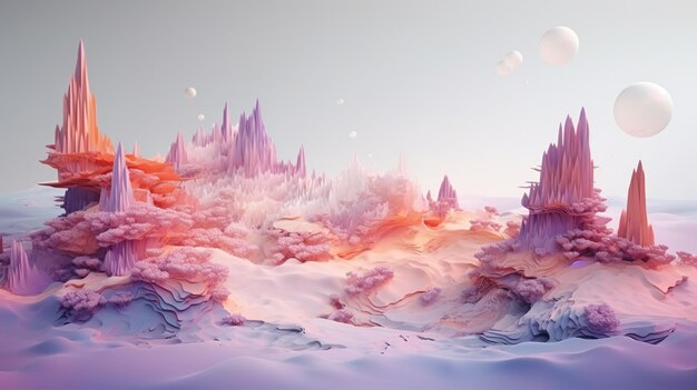 Surreal abstract landscape