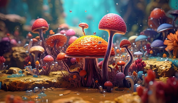 surreal biological background