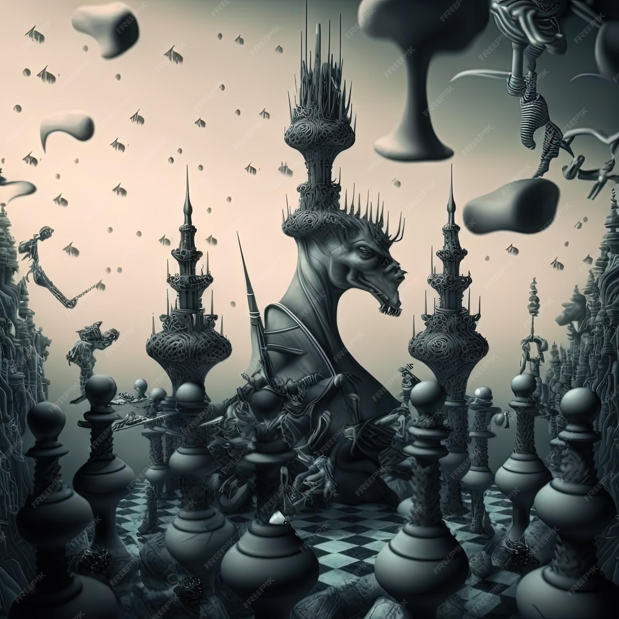 fantasy 3d art,  3d art screensaver. 3d fantasy arts, graphic art  pictures 3d Chess