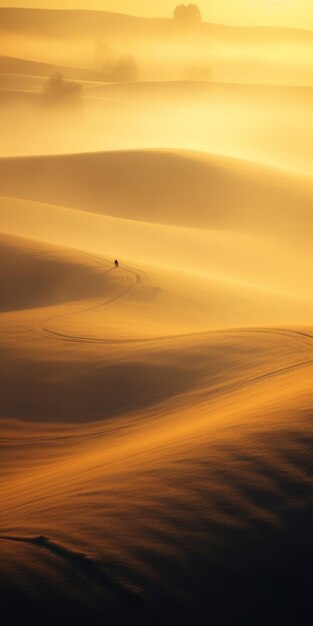 Surreal Cinematic Minimalistic Shot Desert Sunset With Canon Tse 17mm F4l Tiltshift