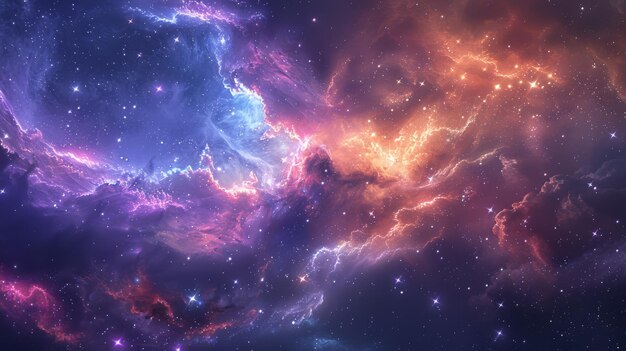 Surreal cosmic portal a mass of stars and nebulae inviting to unknown realms