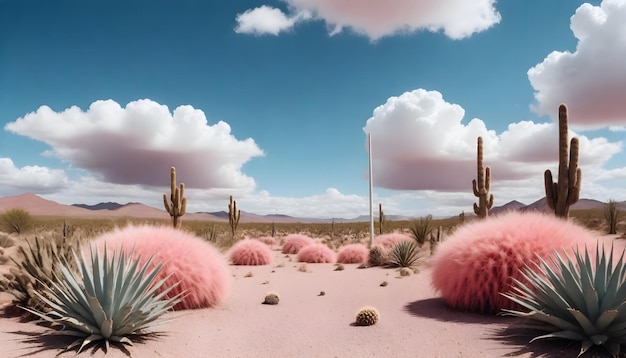 Surreal dessert landscape