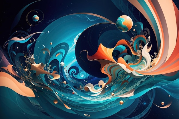 Surreal elements background wallpaper