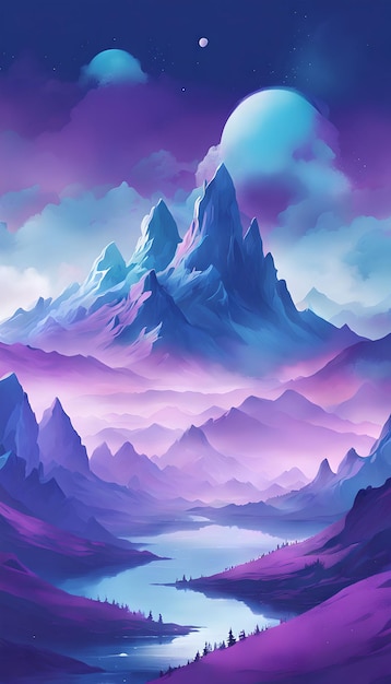 Surreal Floating Mountains Fantasy Landscape Wallpaper