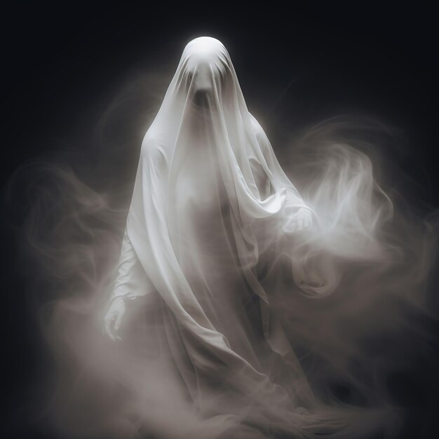 Photo a surreal ghostly apparition blending with the surroundings