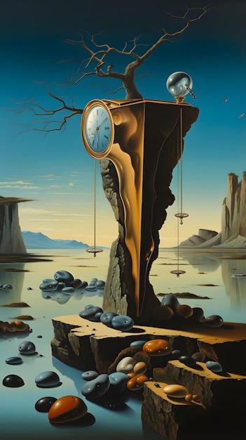 surreal image of time Dali style