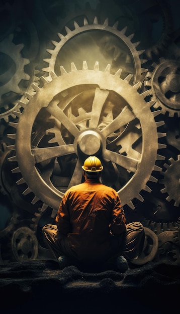 Surreal photo of Man Worker