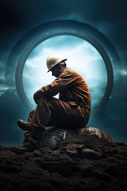 Surreal photo of Man Worker