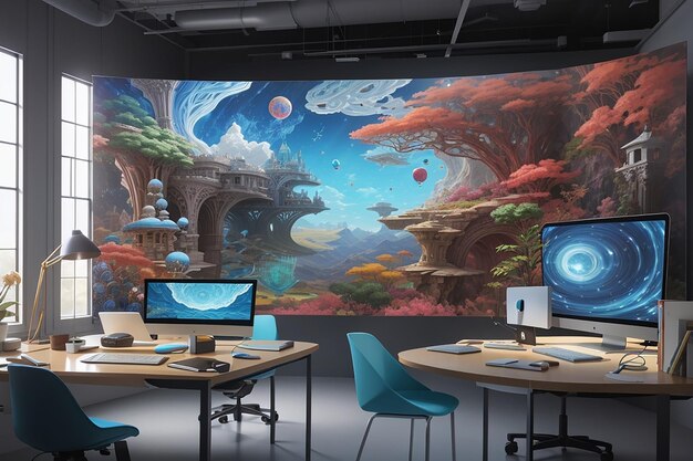 Surreal Screens Where Fantasy Meets the Digital Workspace