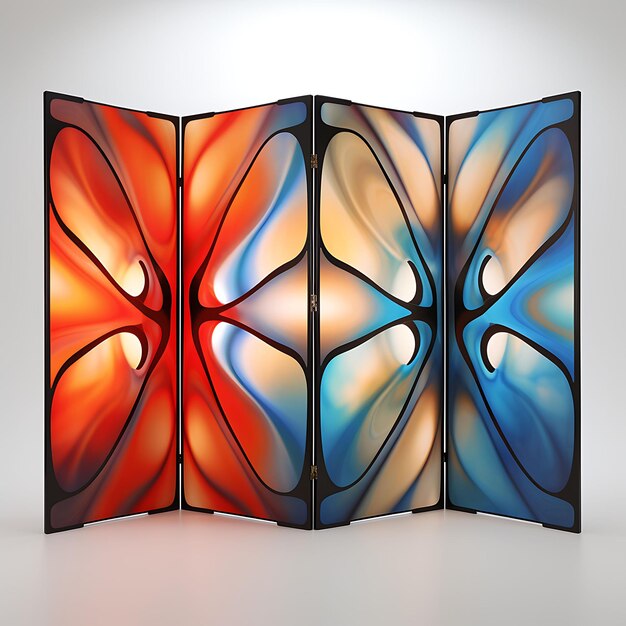 surreal style of folding gate with abstract art design consists of multiple f creative idea design