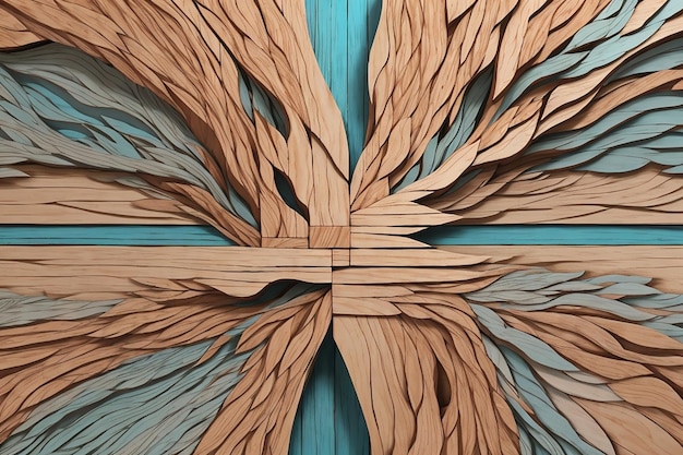 Surreal three dimensional wooden background texture created