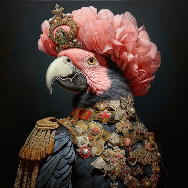 Surrealism bird portrait