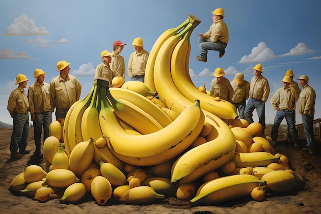 the surrealism of human and banana