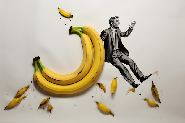 сюрреализм человека и банана