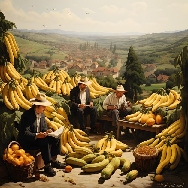 surrealisme een man en een banaan