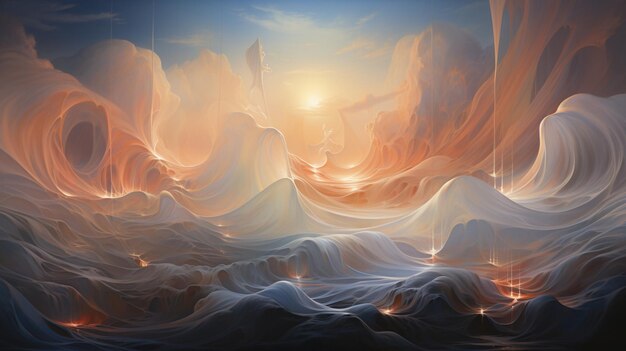 Premium Photo | Surrealist Interpretation Of Echo Sound Waves Wallpaper