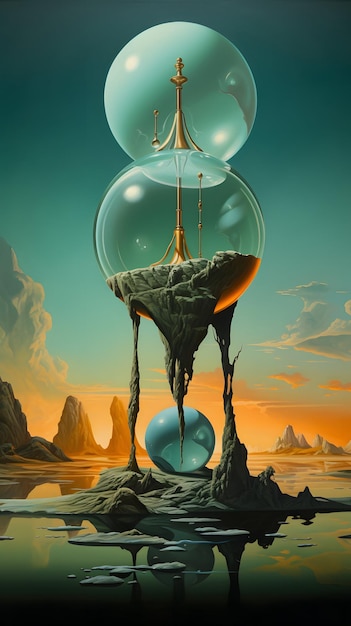 surrealistisch beeld van tijd Dali-stijl