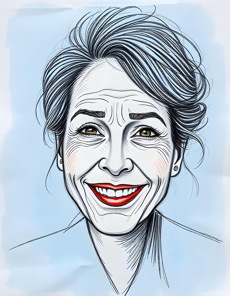 Foto surrealistisch portret van een vrouw op gerimpelde achtergrond
