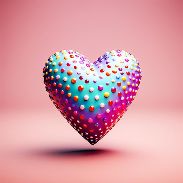 Foto surrealistische illustratie van het hart liefde en valentijnsdag symbool