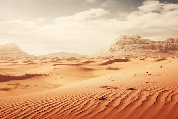 Surrealistische rotsformaties die uit een woestijnbodem steken