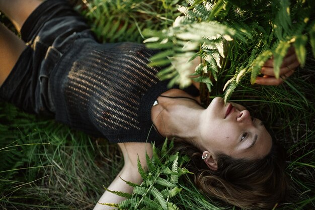 Photo surrounded by ferns