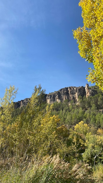 Surroundings of Cuenca in autumn. Landscapes Cuenca in fall