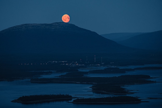 Photo surroundings of the karelian city of kandalaksha in summer