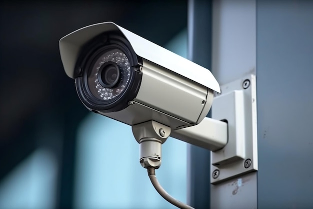 Surveillance Camera Ensuring Safety on a Modern Building Generative Ai