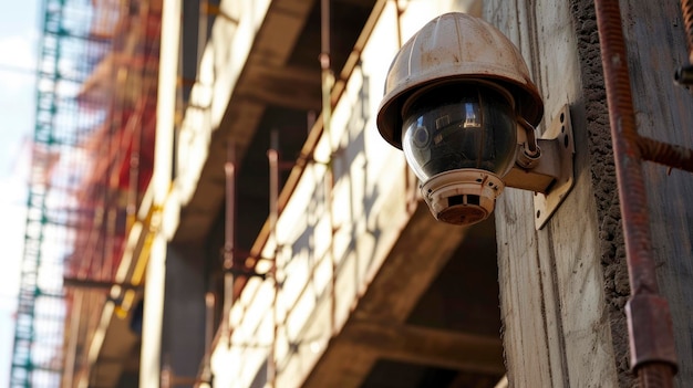 Surveillance cameras installed at the construction site