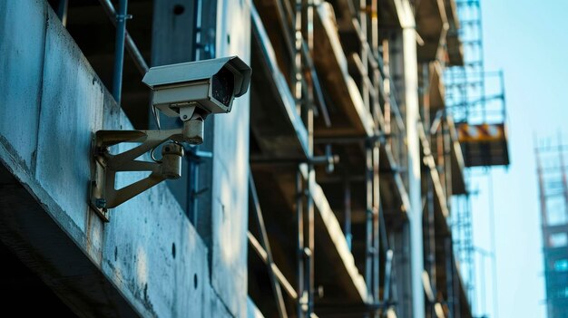 Surveillance cameras installed at the construction site