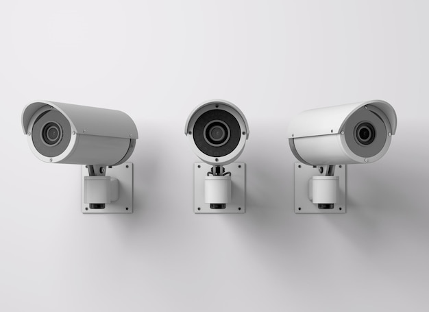 Surveillance CCTV beveiligingscamera 3D-rendering