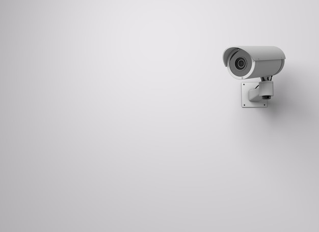 Surveillance CCTV security camera 3D rendering