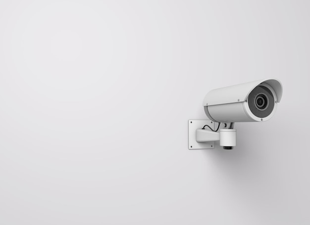 Surveillance CCTV security camera 3D rendering