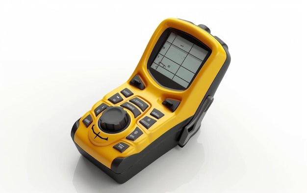 Surveyors GPS Receiver Device for Accurate Surveys On White Background