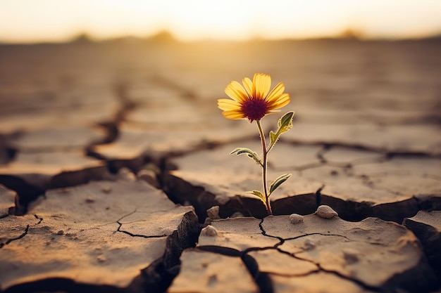 Survival in Barren Land Flower Detail