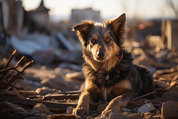 _Survivor's Tale Stray Dog in an Abandoned City_