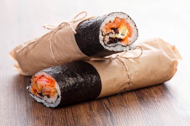 Sushi burrito - new trendy food concept