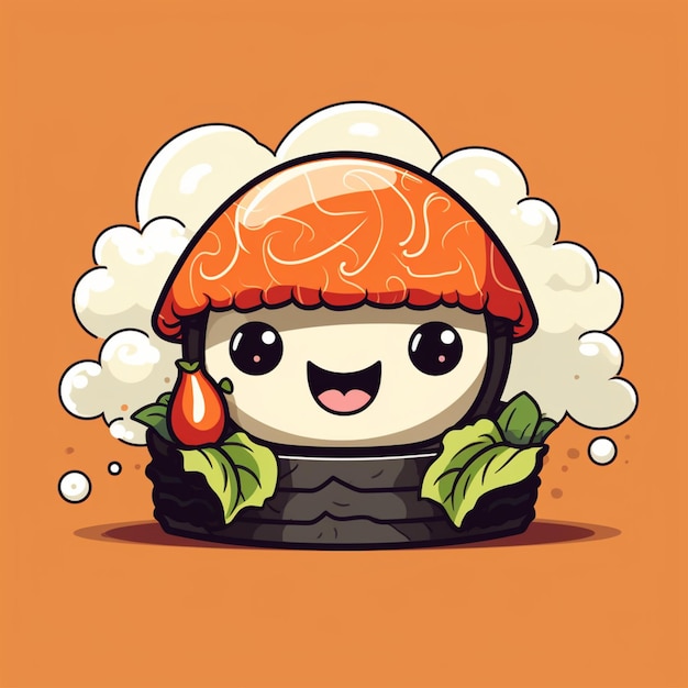 sushi cartoon logo