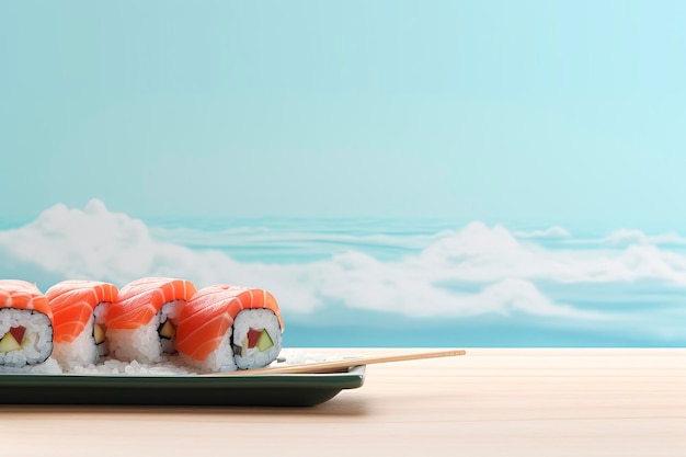 sushi and copy space