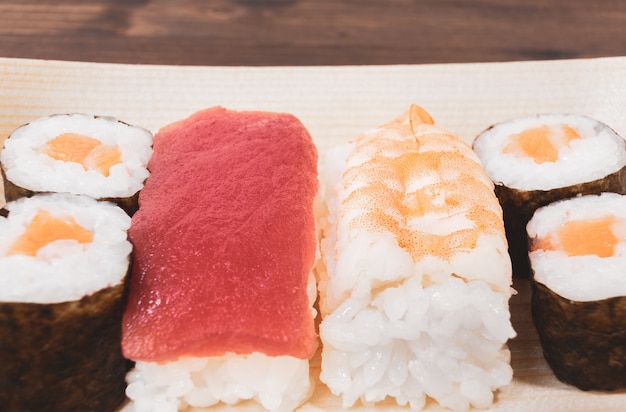 Foto sushi, een typisch japans gerecht
