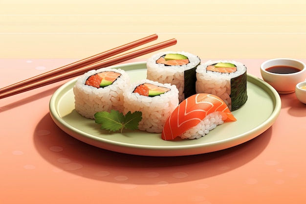 sushi en kopieer ruimte