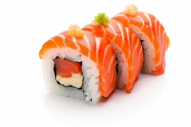 Foto sushi geïsoleerd op een witte achtergrond
