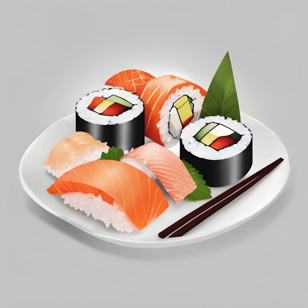 Photo sushi icon background very cool