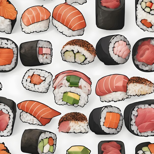 Photo sushi icon background very cool