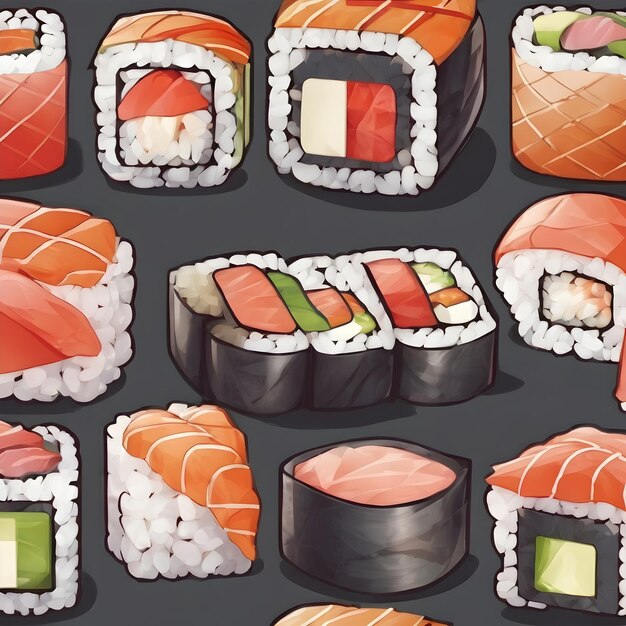 Photo sushi icon background very cool