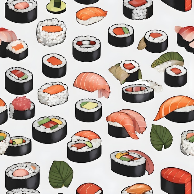 Photo sushi icon background very cool