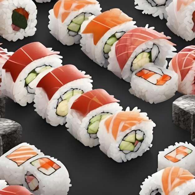 Photo sushi icon background very cool